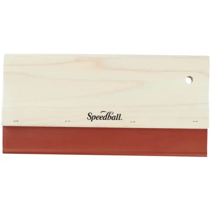 Genuine Speedball Fabric Squeegee, Nitrile Blade 65 Durometer Red, 8 Inches